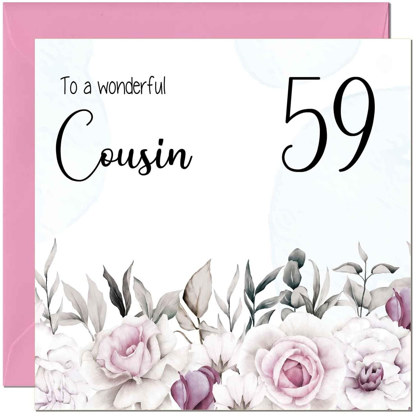 Cousin Birthday Card Floral Elegant Best Cousin's