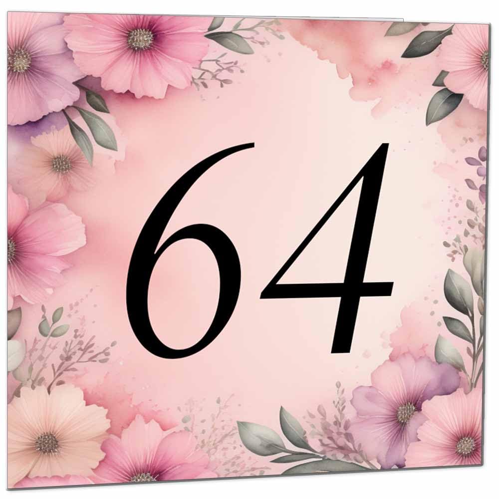Birthday Card for Women Men - Pink Floral Birthday Cards for 39 year old woman thirty Nine, thirty ninth Ladies Mum Aunt Sister Niece Daughter