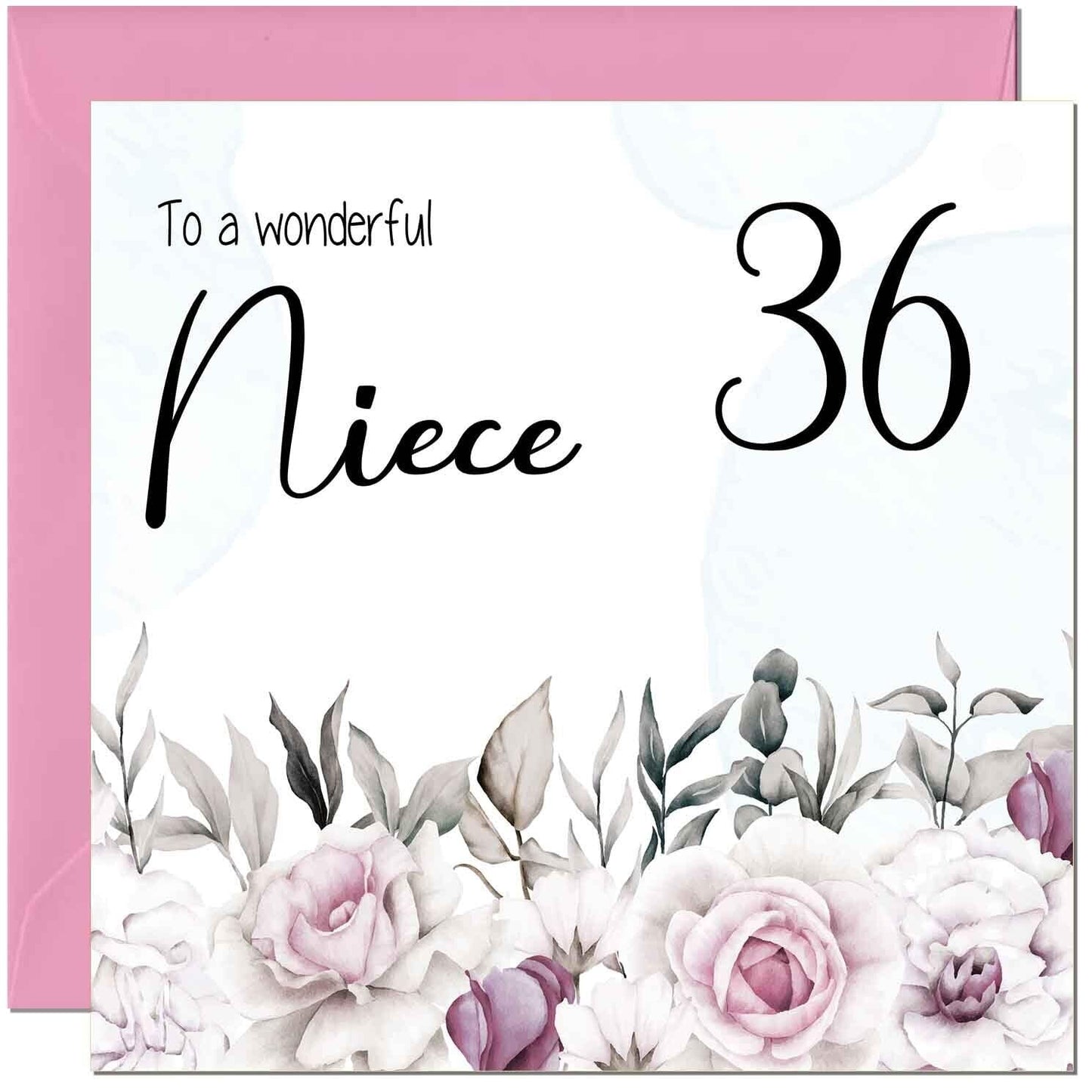 Niece's Birthday Card for Niece Floral Elegant