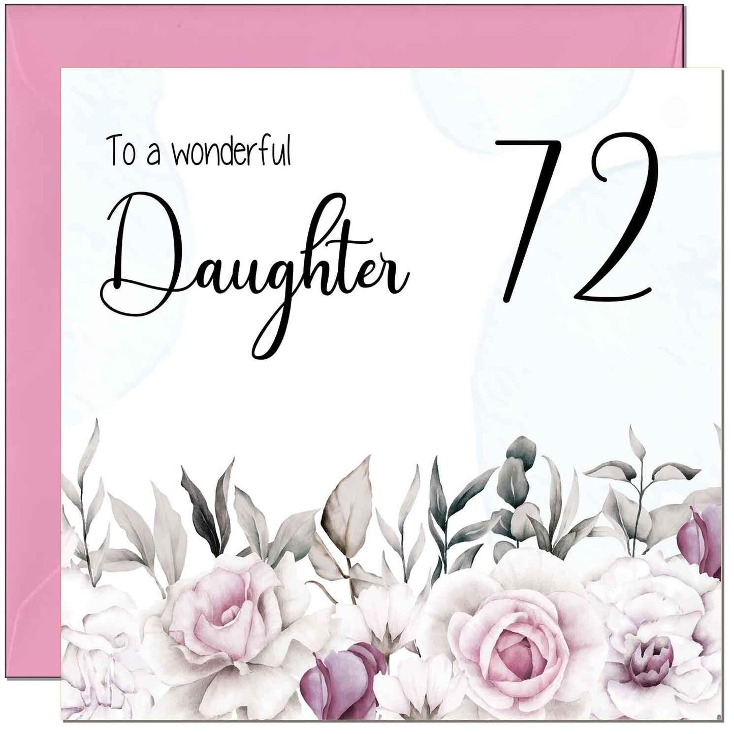 Daughter Birthday Card for Daughter Floral Elegant