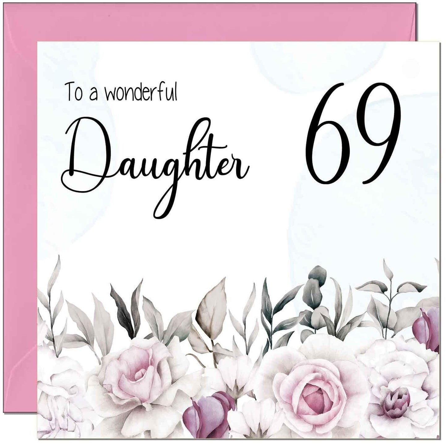 Daughter Birthday Card for Daughter Floral Elegant