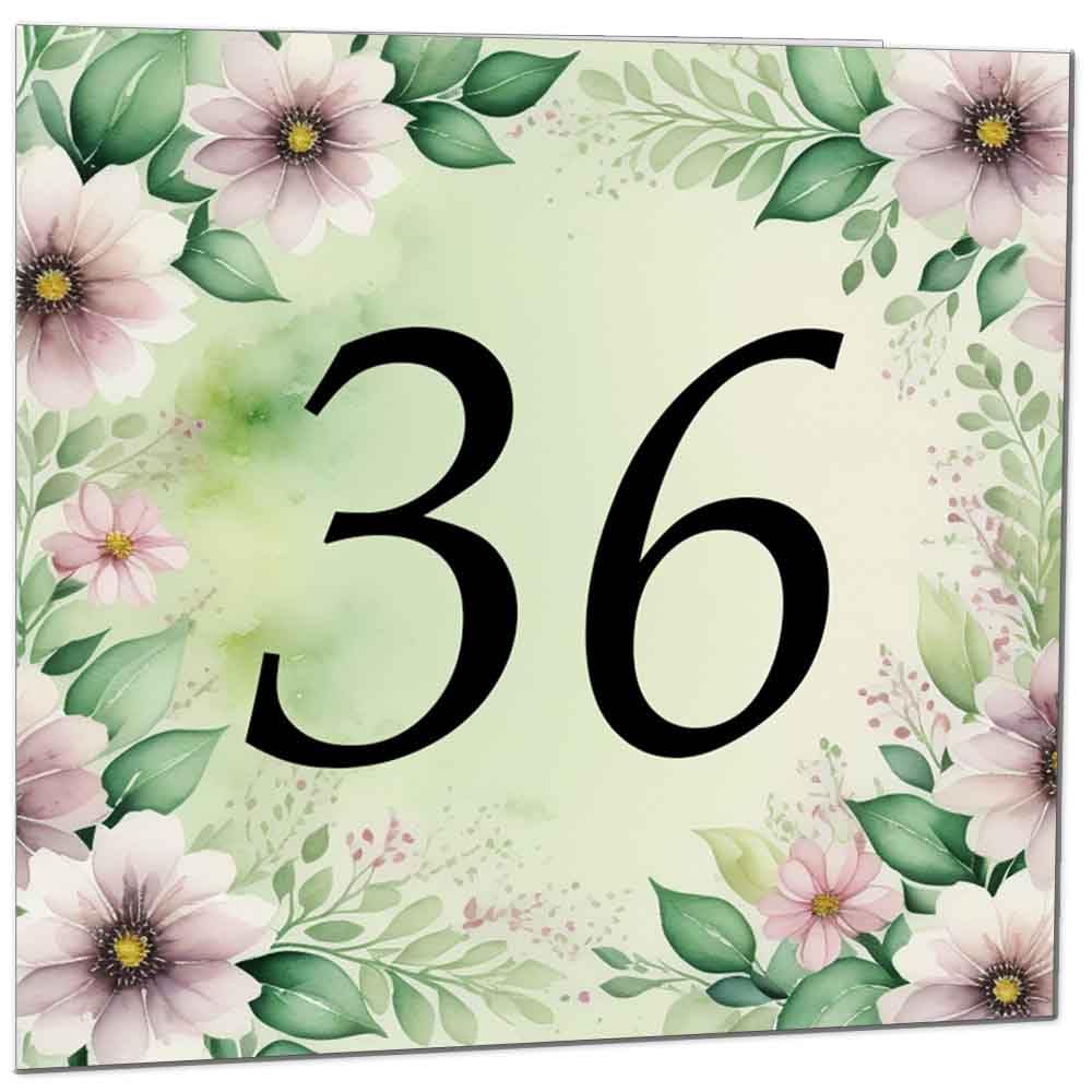 80th Birthday Card for Women Men - Green Floral Birthday Cards for 80 year old Lady Eighty Eightieth Ladies Grandma Nan Aunt Mum Sister Mom Friend
