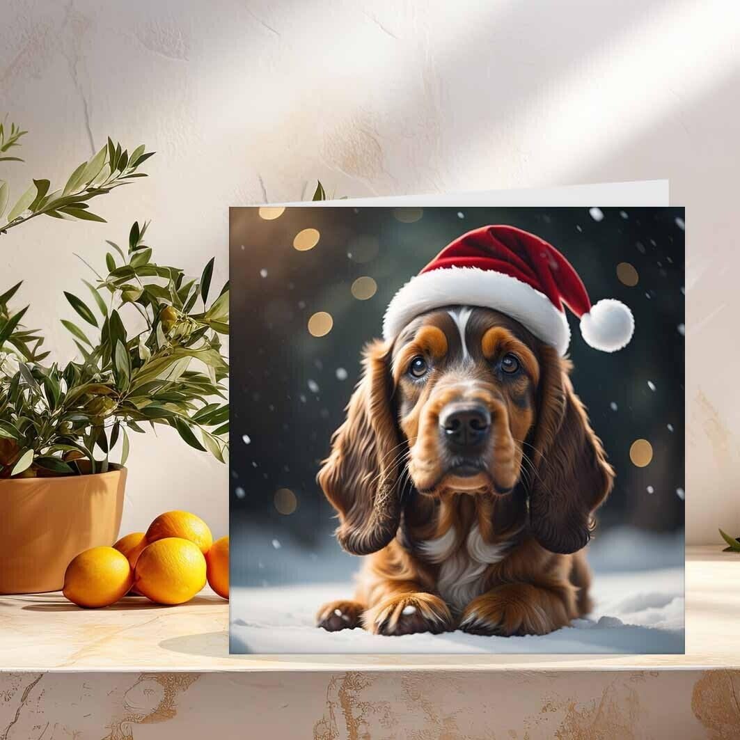 Cocker Spaniel Christmas Card - Festive Xmas Cards 145 x 145mm