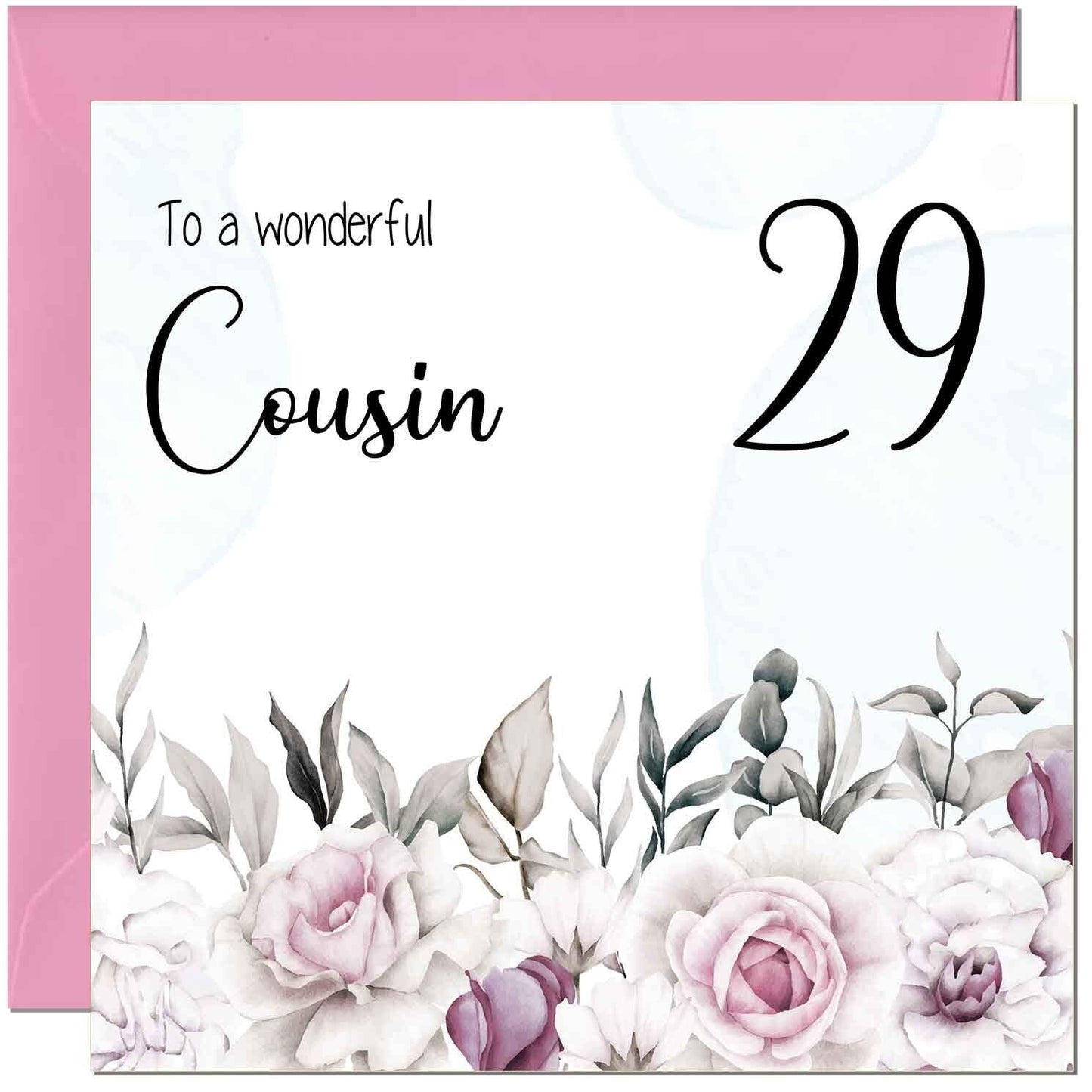 Cousin Birthday Card Floral Elegant Best Cousin's