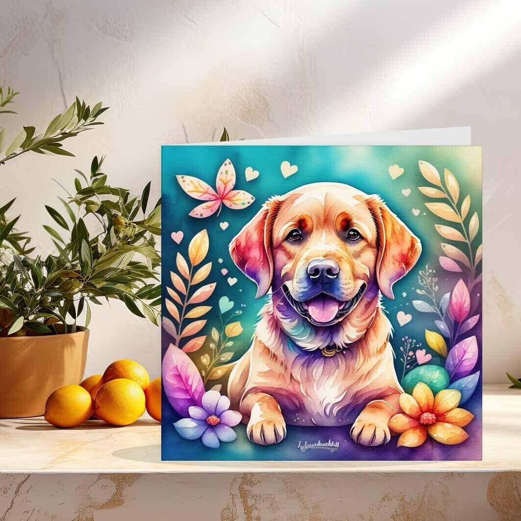 Cute Labrador Greeting Card Labrador Dog Birthday Card 145 x 145mm