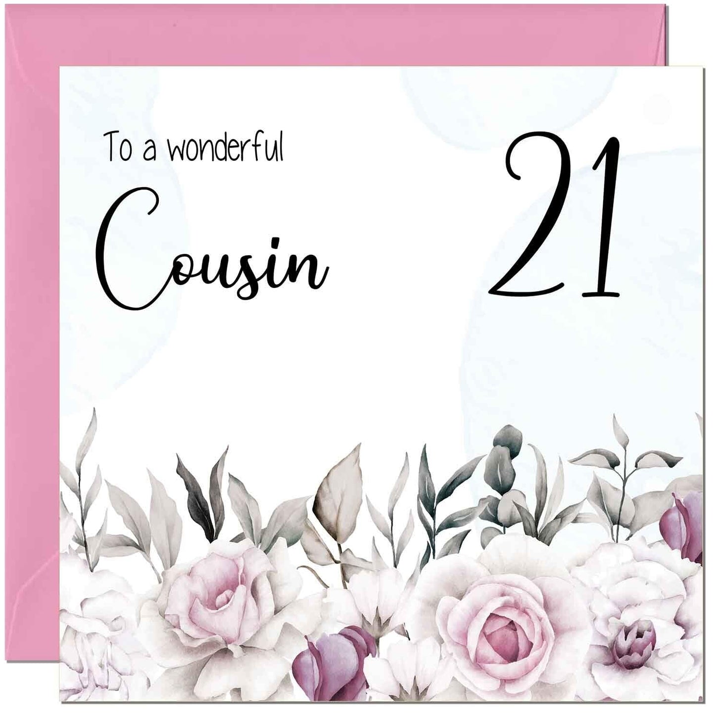 Cousin Birthday Card Floral Elegant Best Cousin's