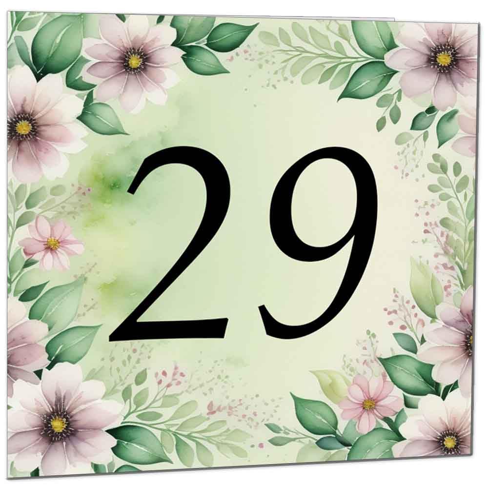 80th Birthday Card for Women Men - Green Floral Birthday Cards for 80 year old Lady Eighty Eightieth Ladies Grandma Nan Aunt Mum Sister Mom Friend