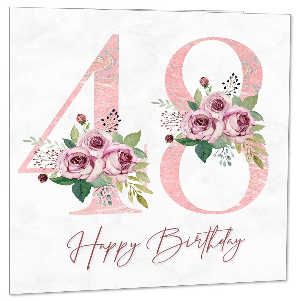 Birthday Card for Women - Floral Birthday Cards for Ladies Mum Aunt Sister Nan Friend Daughter