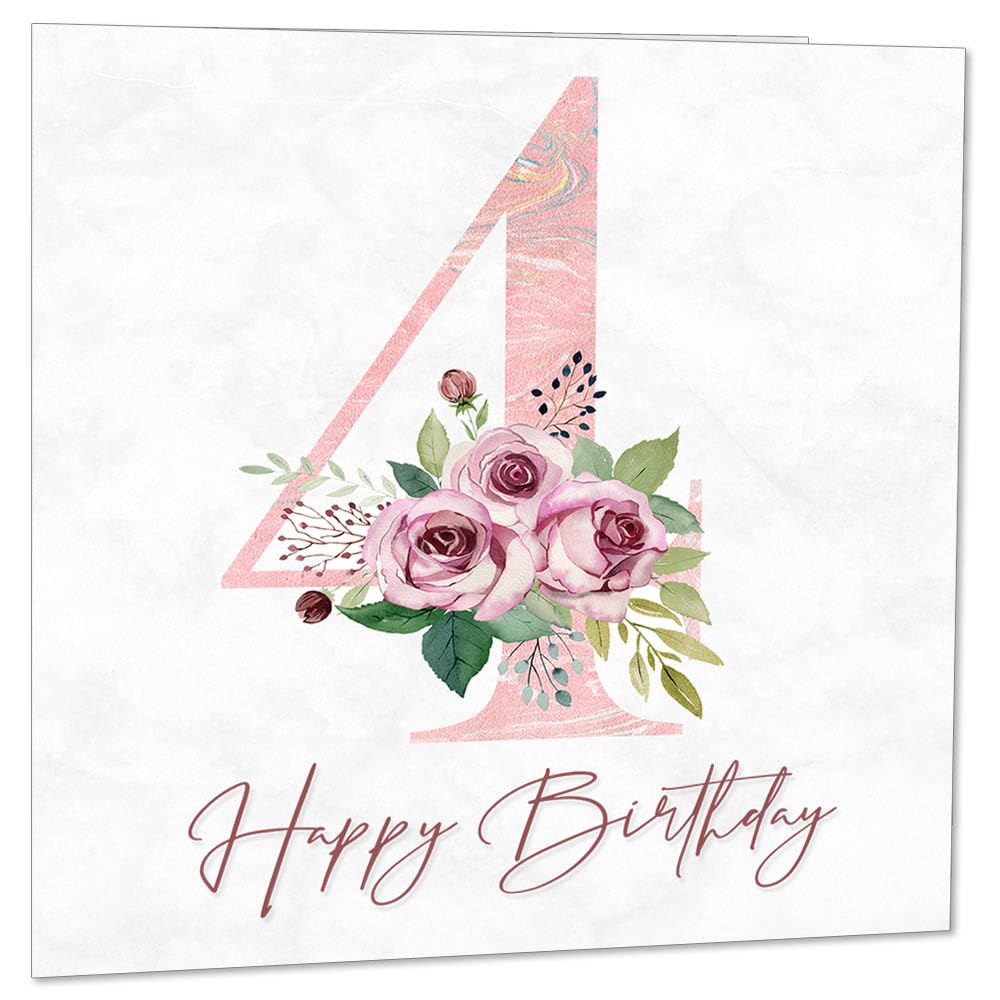 Birthday Card for Women - Floral Birthday Cards for Ladies Mum Aunt Sister Nan Friend Daughter