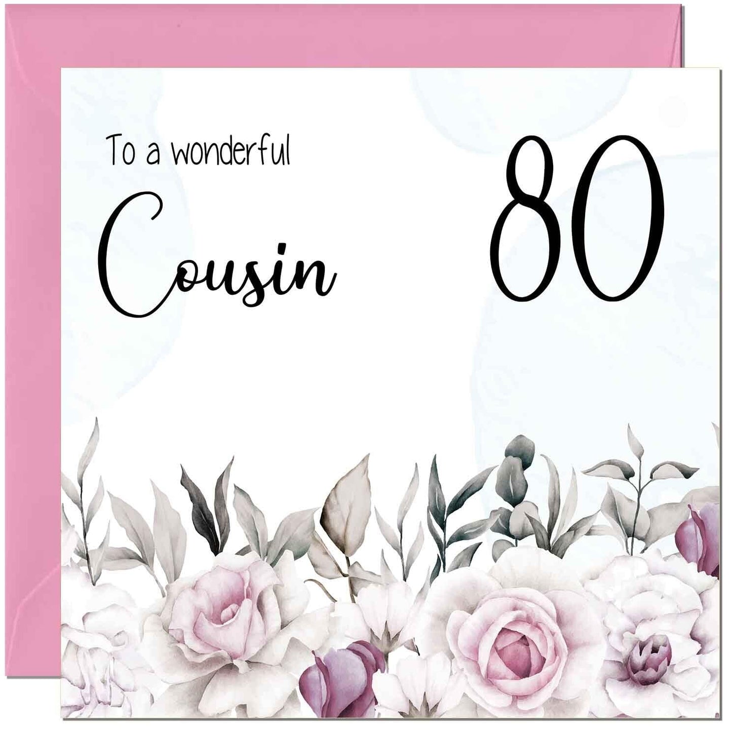 Cousin Birthday Card Floral Elegant Best Cousin's