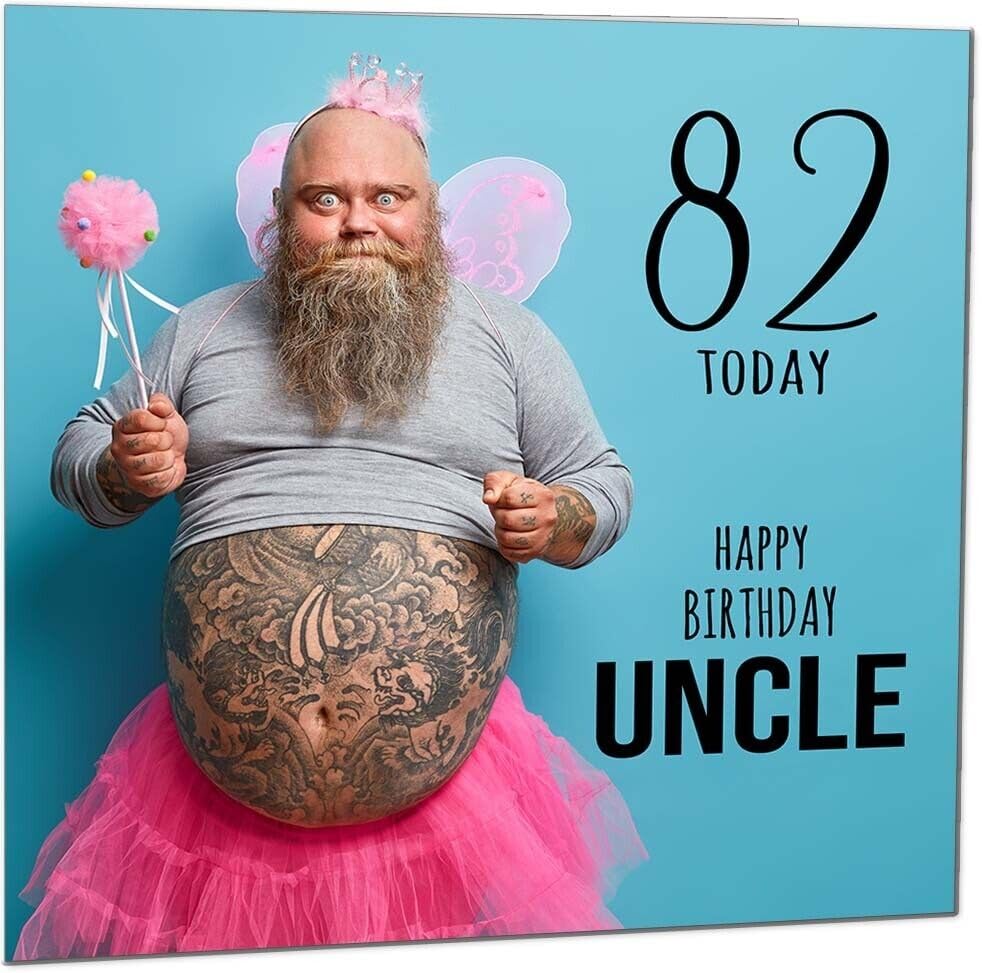 Uncle Funny Birthday Card - Bearded Man Joke Funny Uncles