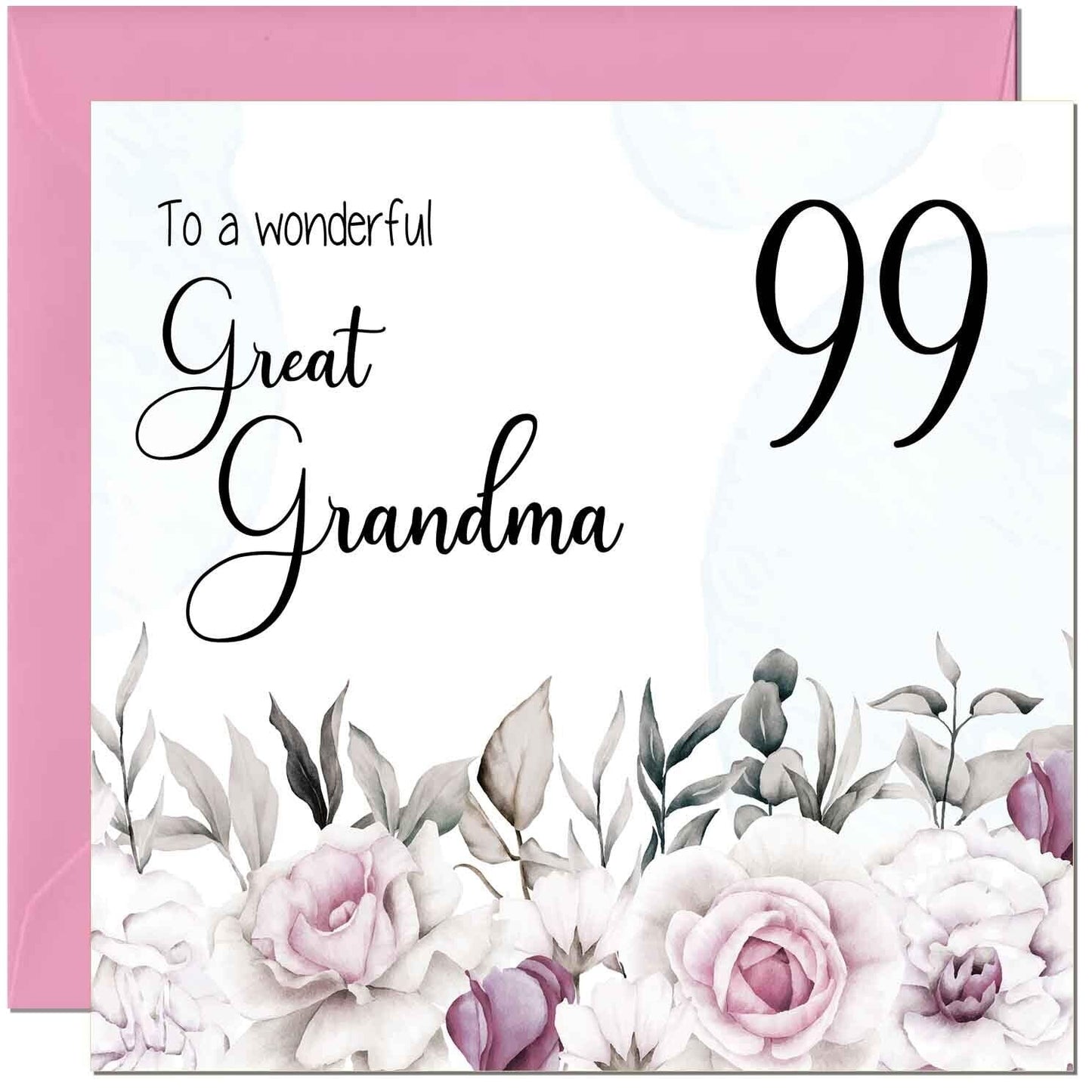 Great Grandma Birthday Card - Floral Elegant