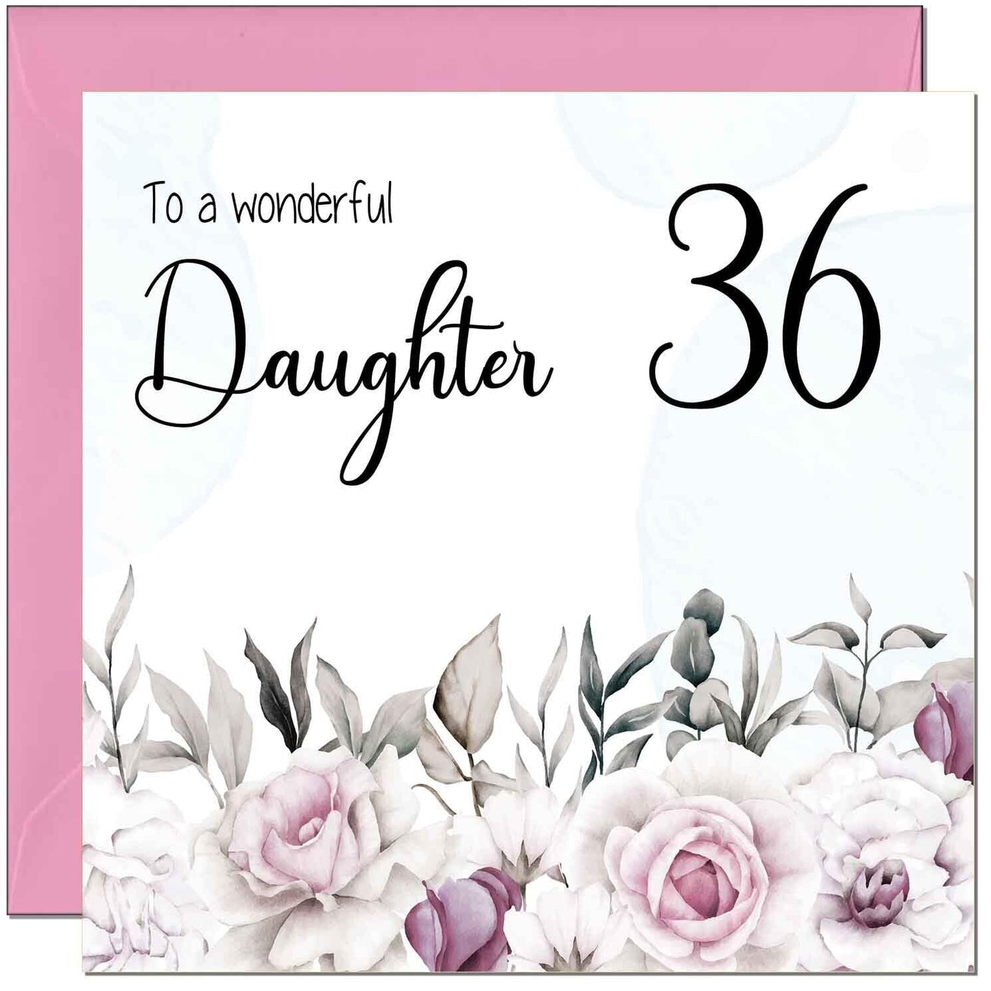 Daughter Birthday Card for Daughter Floral Elegant