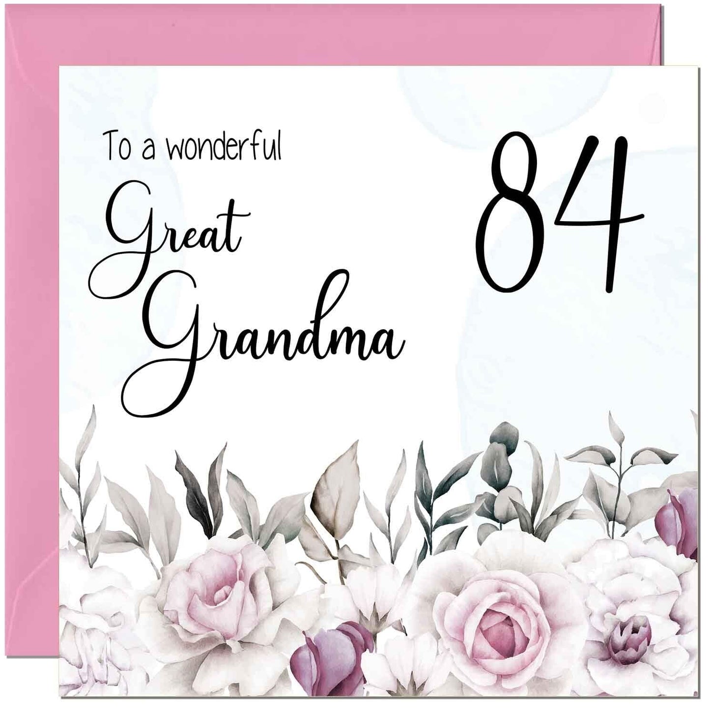 Great Grandma Birthday Card - Floral Elegant