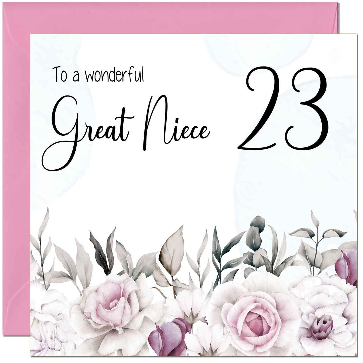Great Niece's Birthday Card for Great Niece Floral Elegant