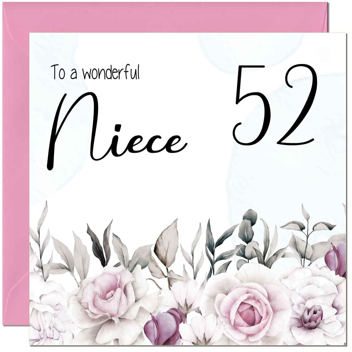 Niece's Birthday Card for Niece Floral Elegant