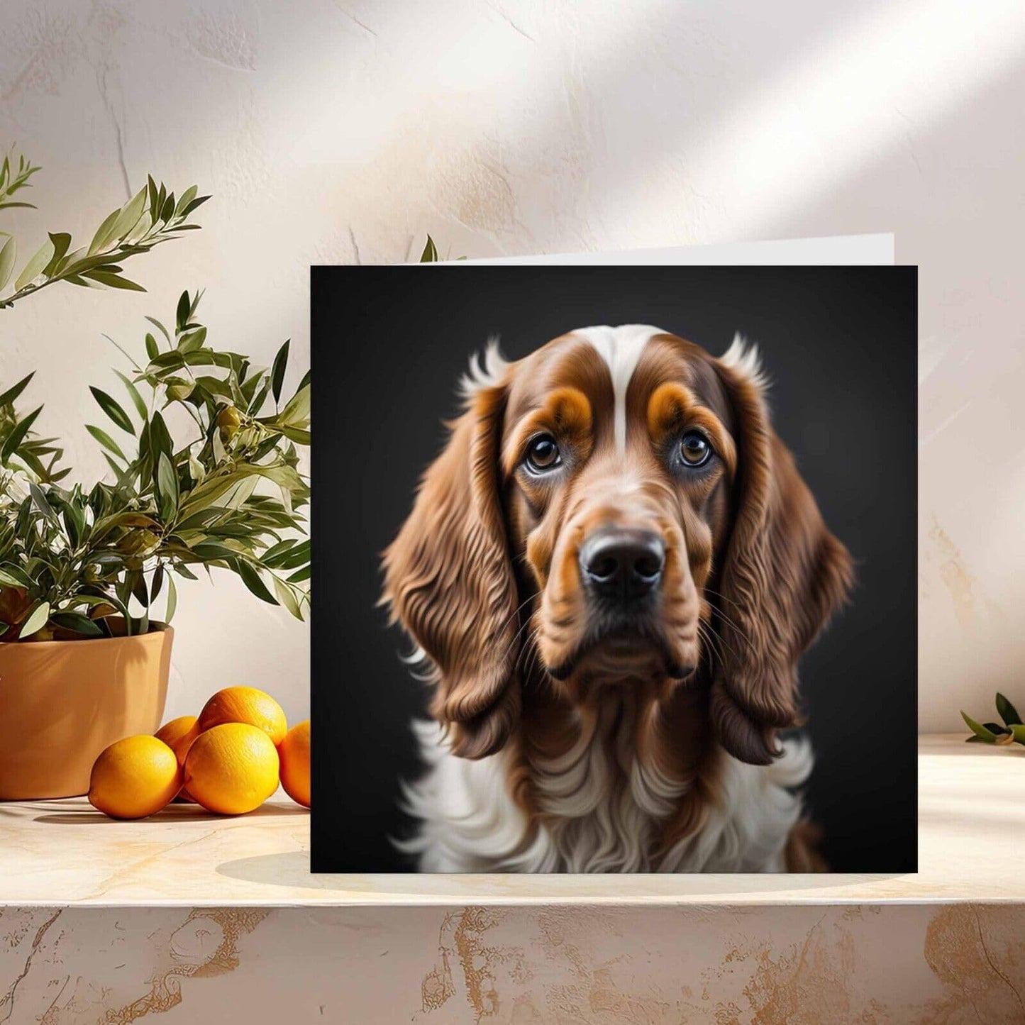 Cocker Spaniel Greeting Card - Cocker Spaniel Dog Photo Card 145mm x 145mm