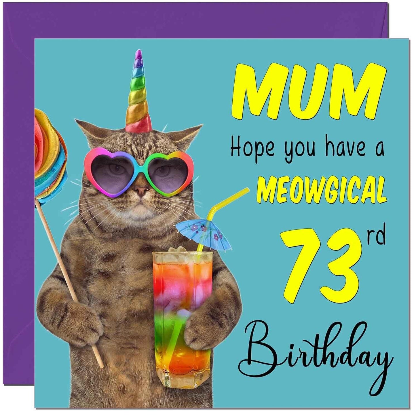 Mum Birthday Card - Meowgical Cat Funny Mom Mother