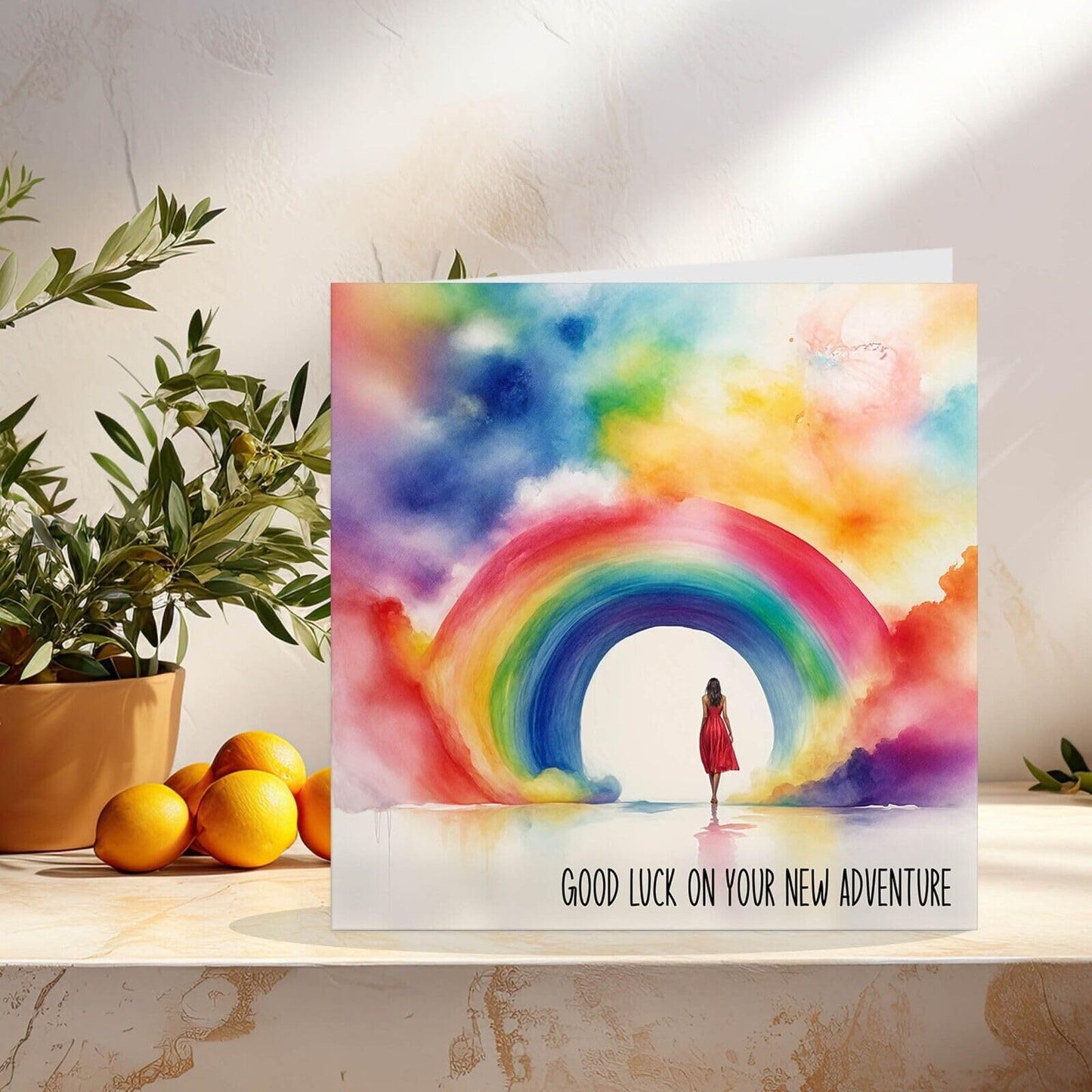 Good Luck Card - New Adventure - New Job Card, Colleague Co Worker Leaving Card, New Home Card, New Baby Card, Maternity Card 145 x 145mm