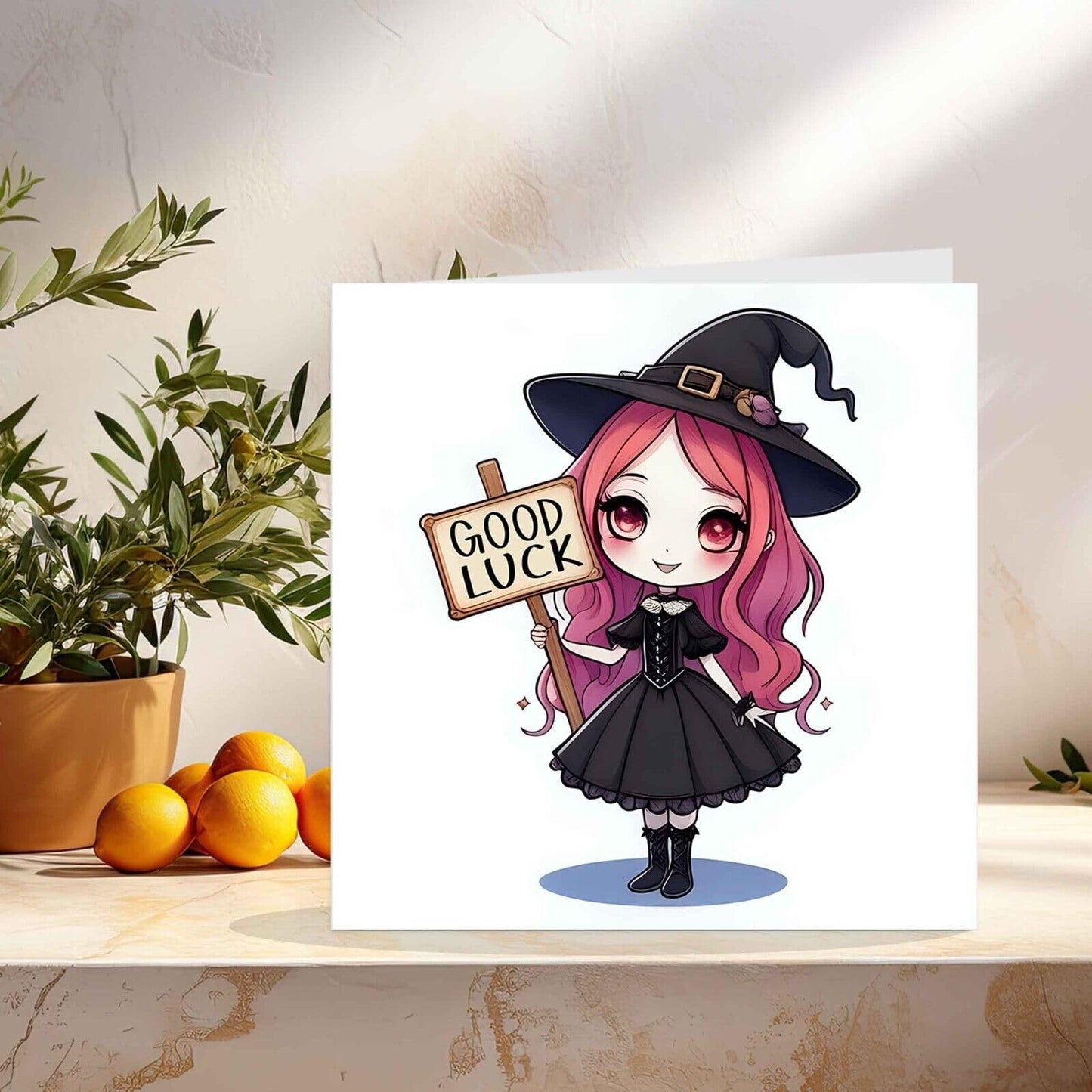 Cute Good Luck Card - Womens New Job Card, Colleague leaving card 145x145mm