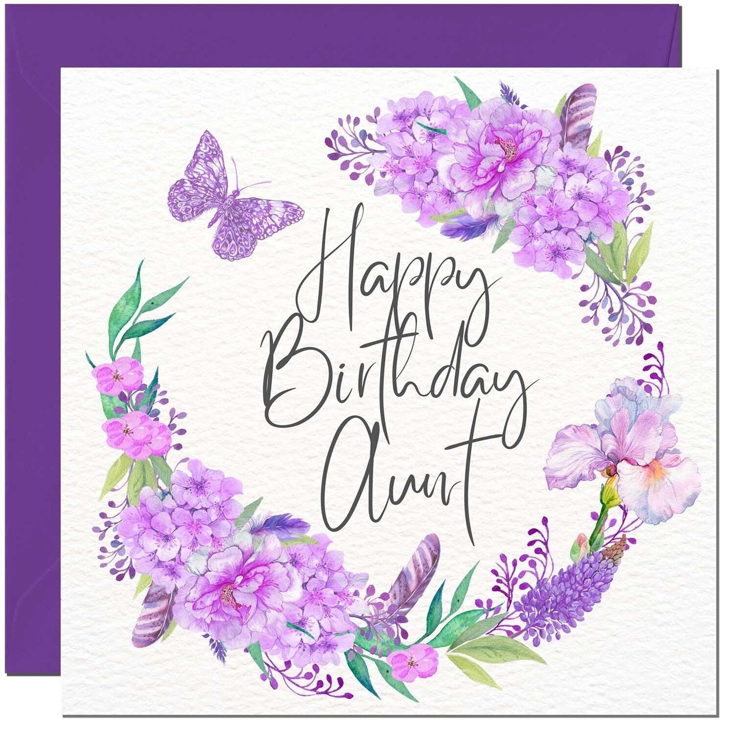 Birthday Card Womens Butterfly Beautiful Floral