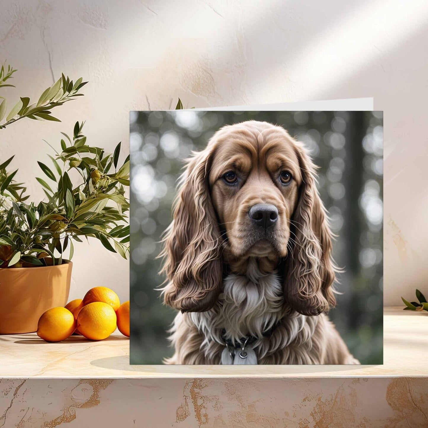 Cocker Spaniel Greeting Card - Cocker Spaniel 145mm x 145mm