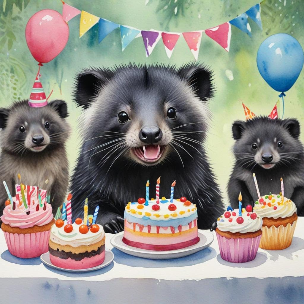 Binturong Birthday Card 145 x 145mm