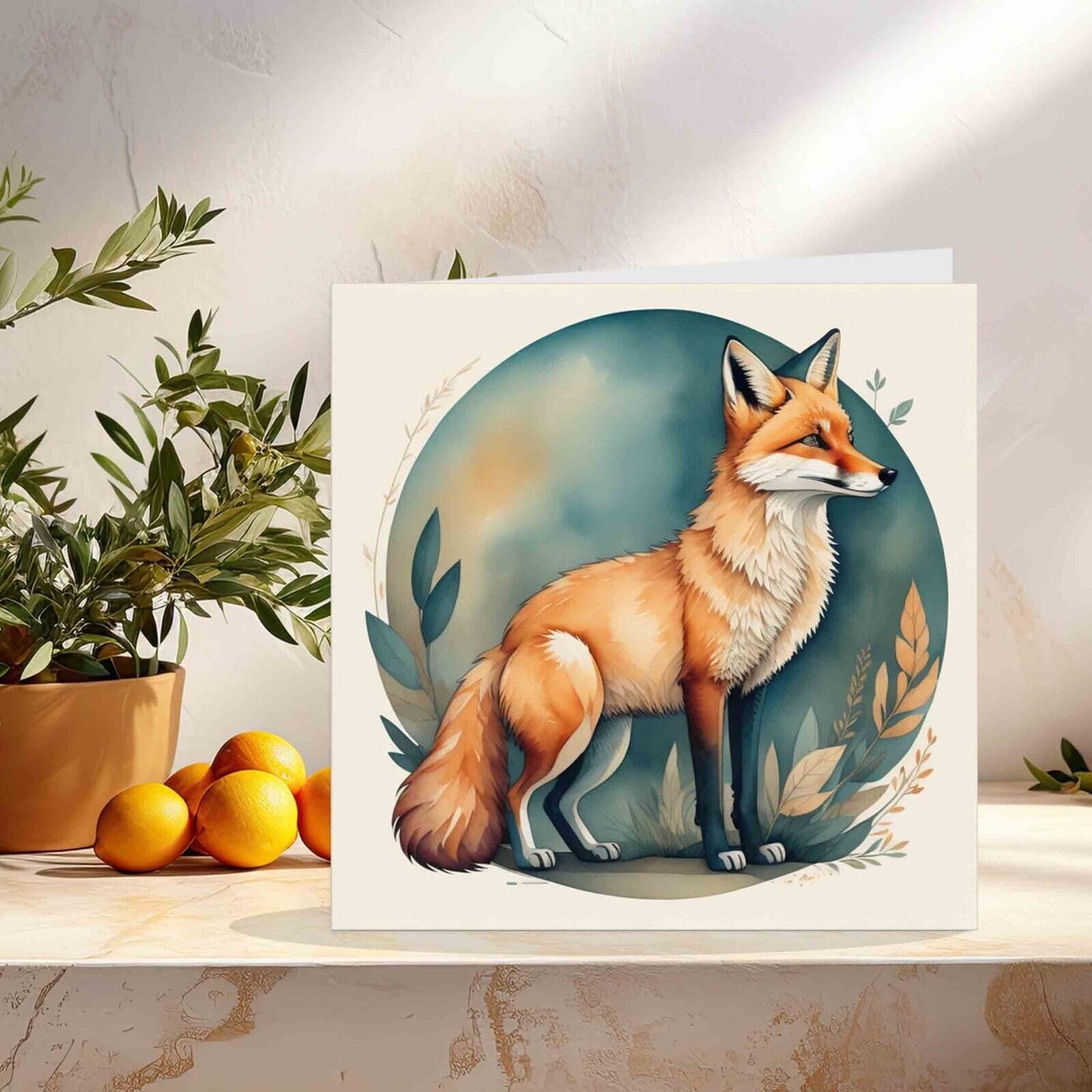 Fox Greeting Card - Square 145mm x 145mm