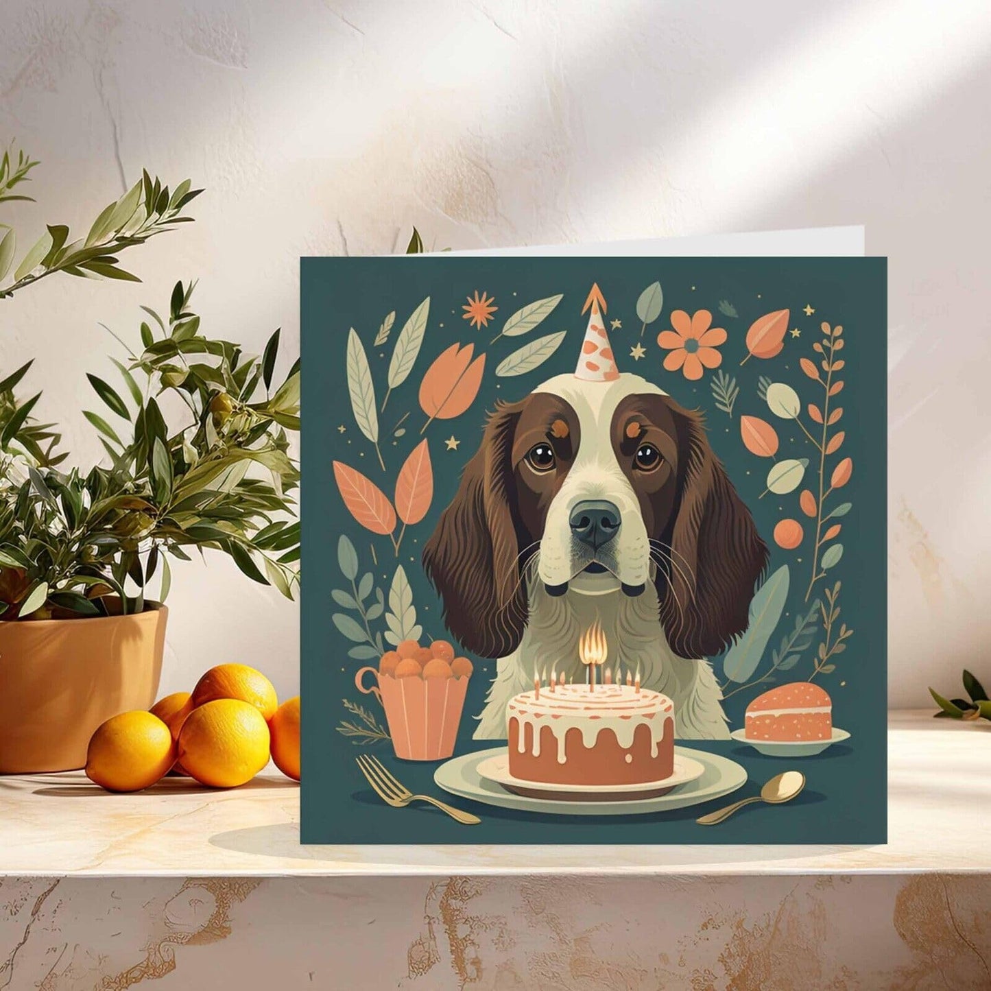 Cocker Spaniel Birthday Card Cocker Spaniel Dog 145mm x 145mm