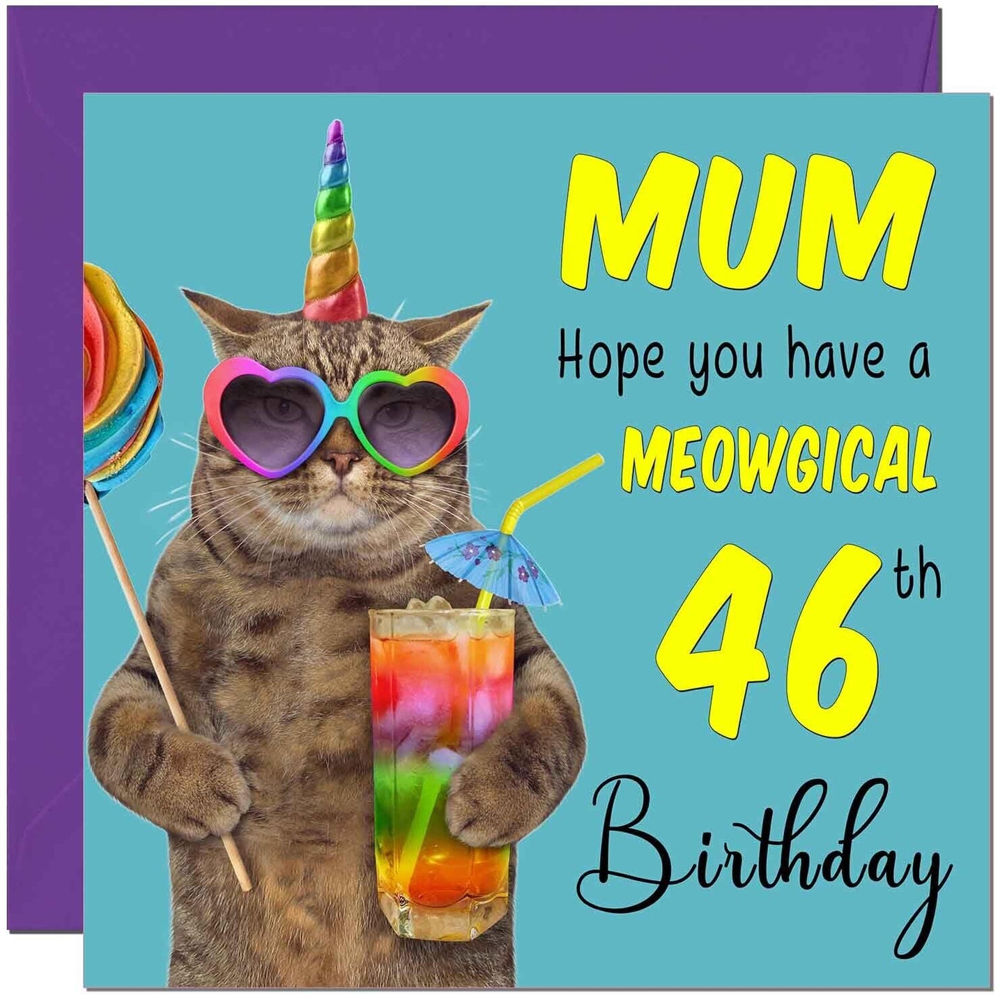 Mum Birthday Card - Meowgical Cat Funny Mom Mother