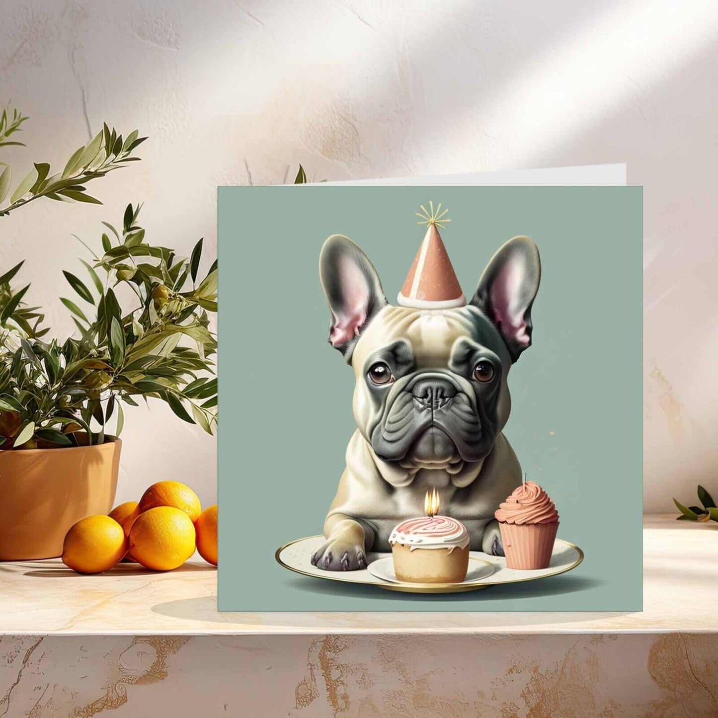 French Bulldog Birthday Card - Cute Funny 145mm x 145mm