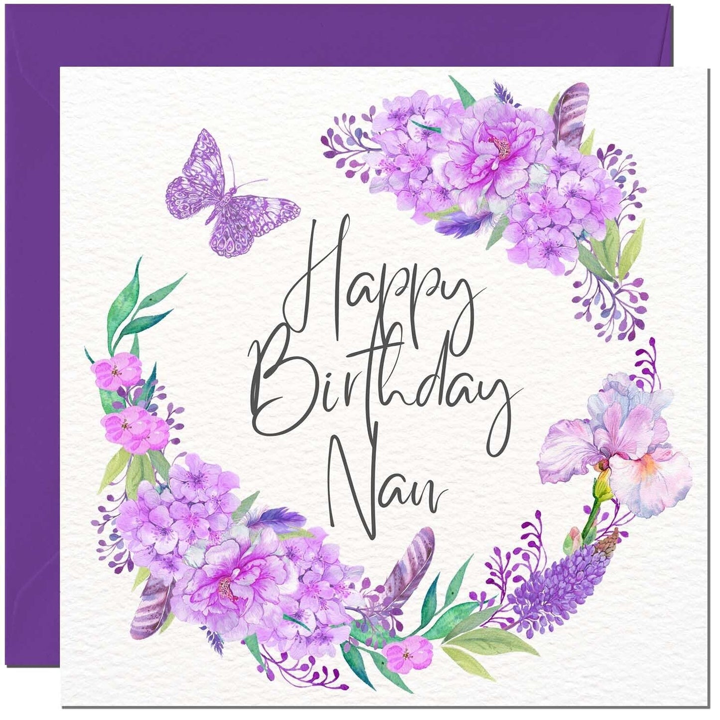 Birthday Card Womens Butterfly Beautiful Floral