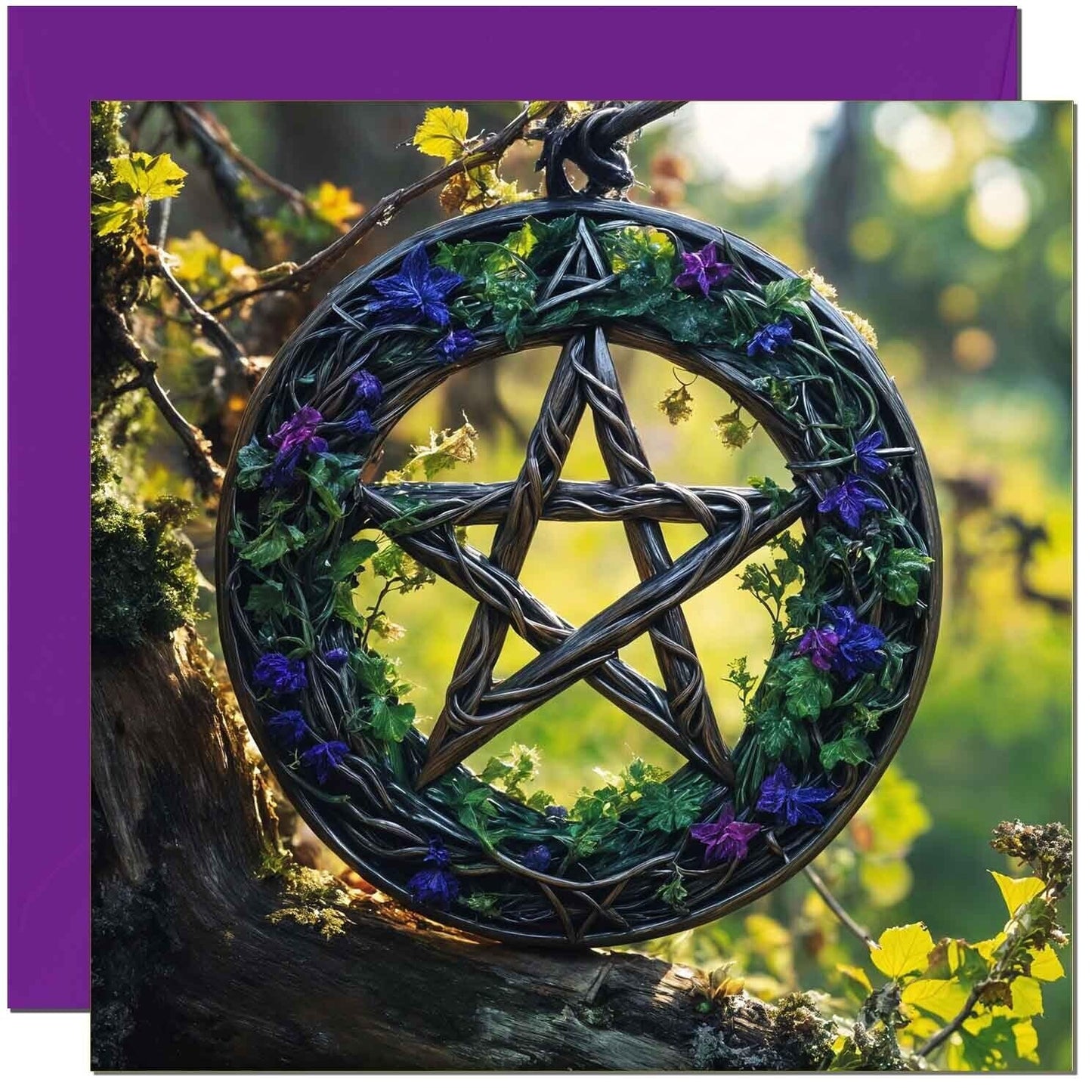 Pentacle Birthday Card Nature Pagan Witchcraft Wicca Birthday Cards 145 x 145mm