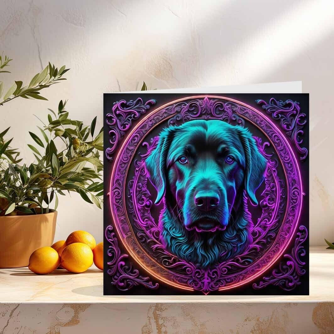 Labrador Dog Greeting Birthday Cards 145 x 145mm Black Lab Card