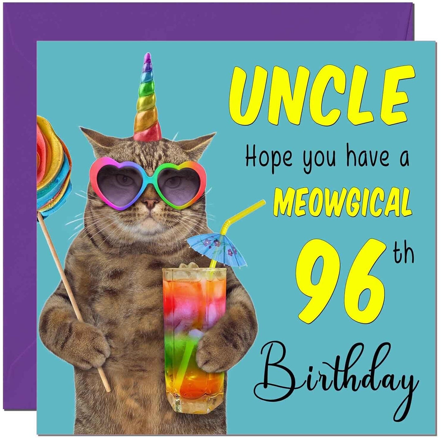 Uncle Birthday Card - Meowgical Cat Funny Uncle's