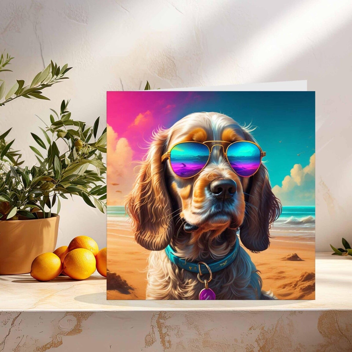 Cool Cocker Spaniel Greeting Card - Cocker Spaniel 145mm x 145mm
