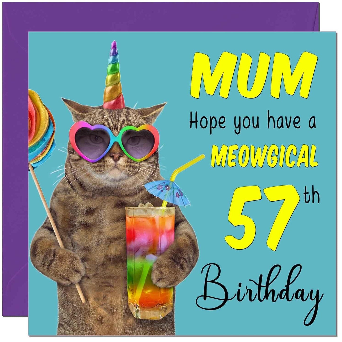 Mum Birthday Card - Meowgical Cat Funny Mom Mother
