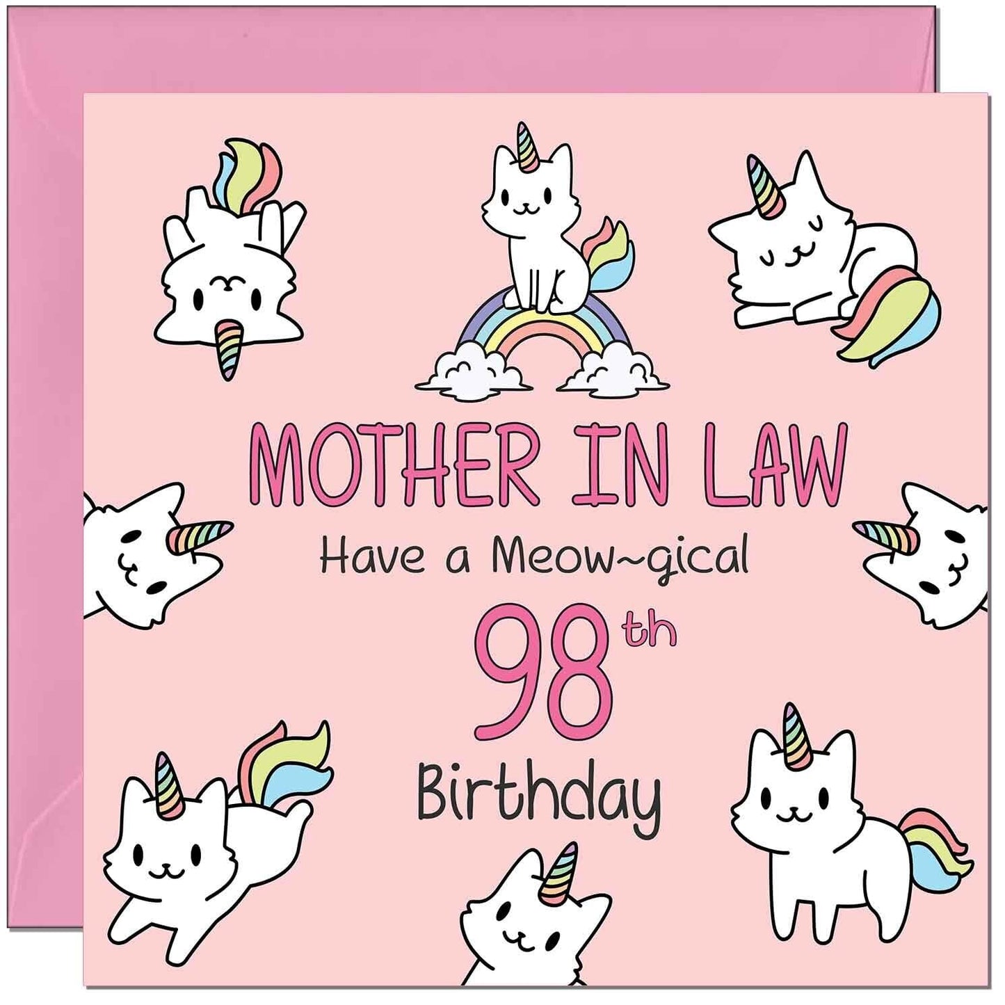 Mother in Law Birthday Card - Funny Cat Cute Mother in Laws
