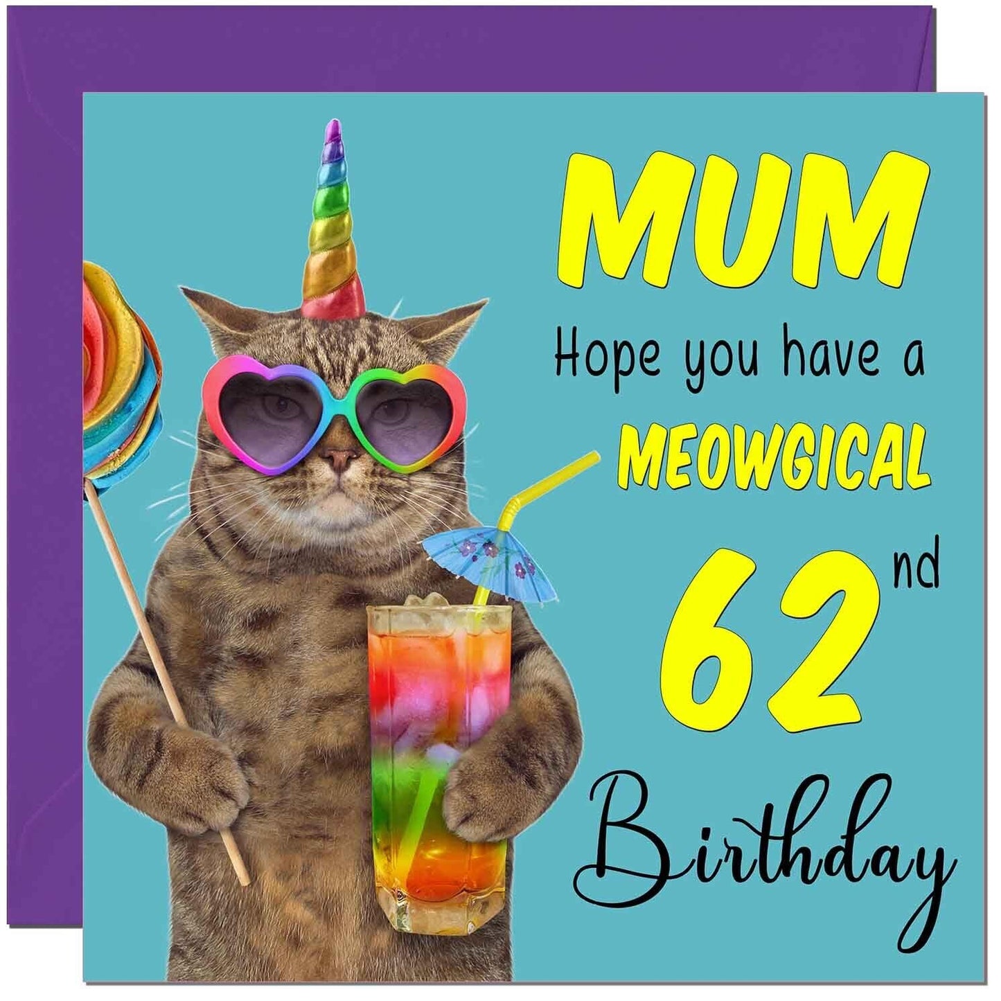 Mum Birthday Card - Meowgical Cat Funny Mom Mother