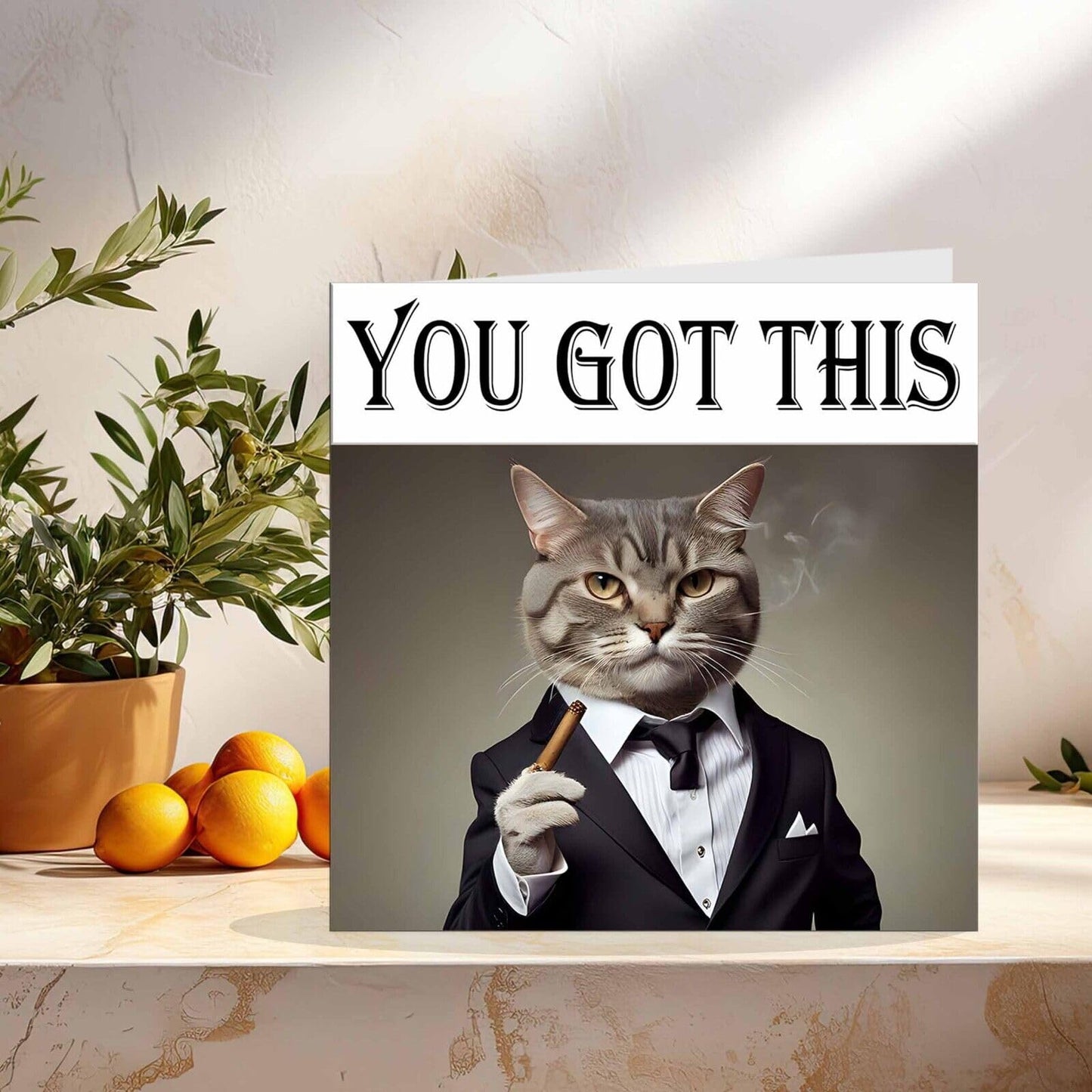 Good Luck Card - Cat You Got This - New Job Co Worker Colleague Leaving Card