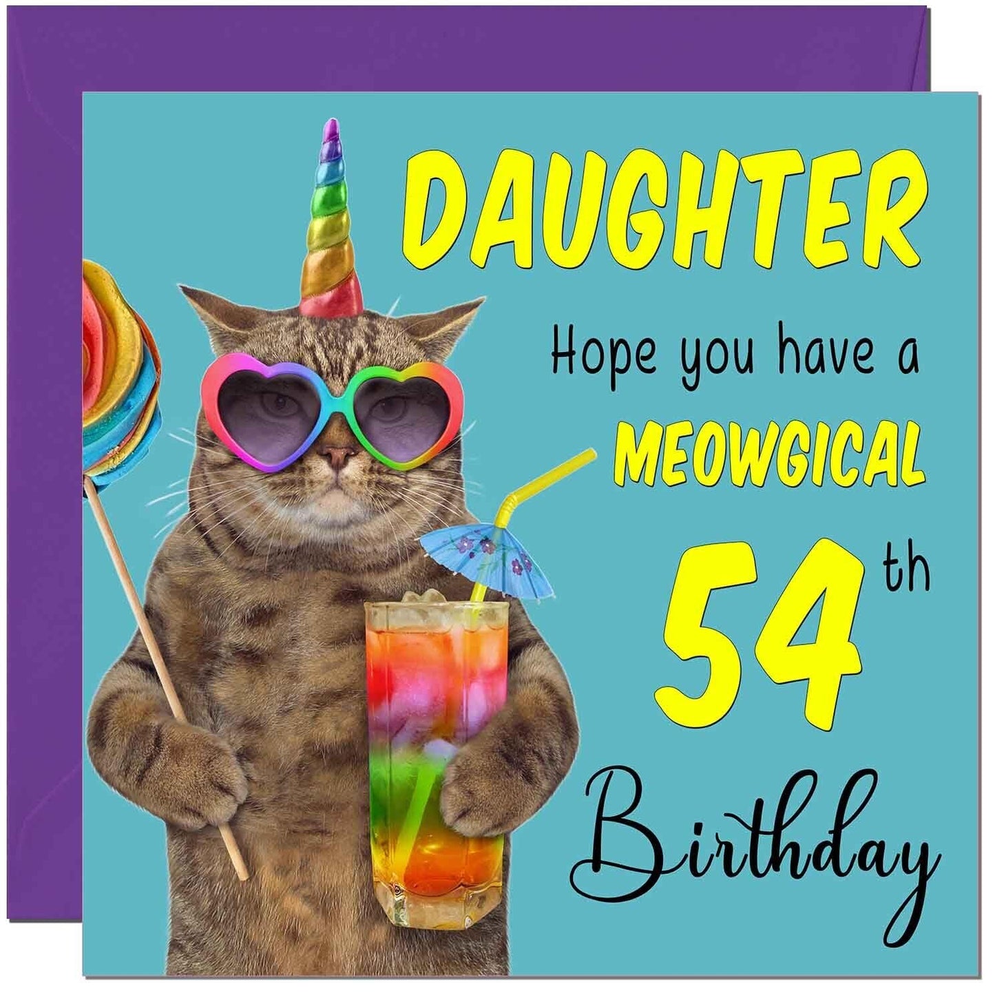 Daughter Birthday Card - Meowgical Cat Funny
