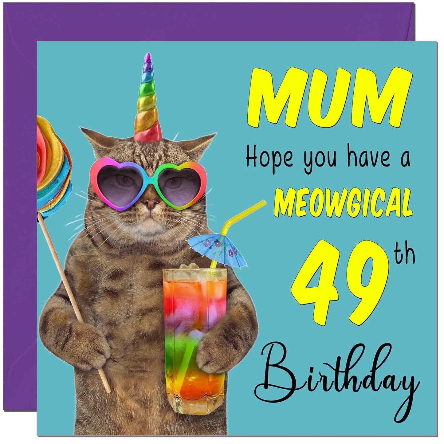 Mum Birthday Card - Meowgical Cat Funny Mom Mother
