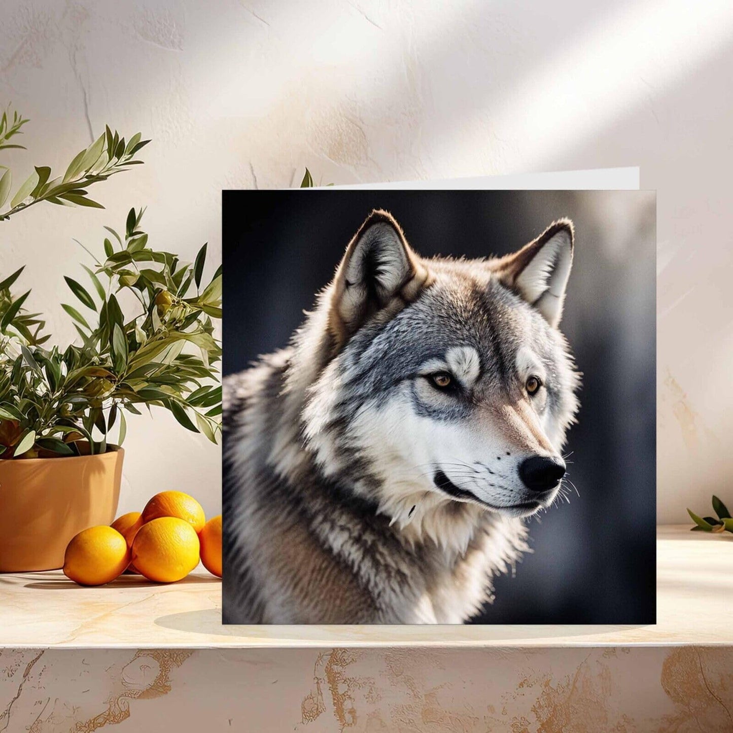 Wolf Greeting Card - Wolves Wolf Card - 145mm x 145mm Square