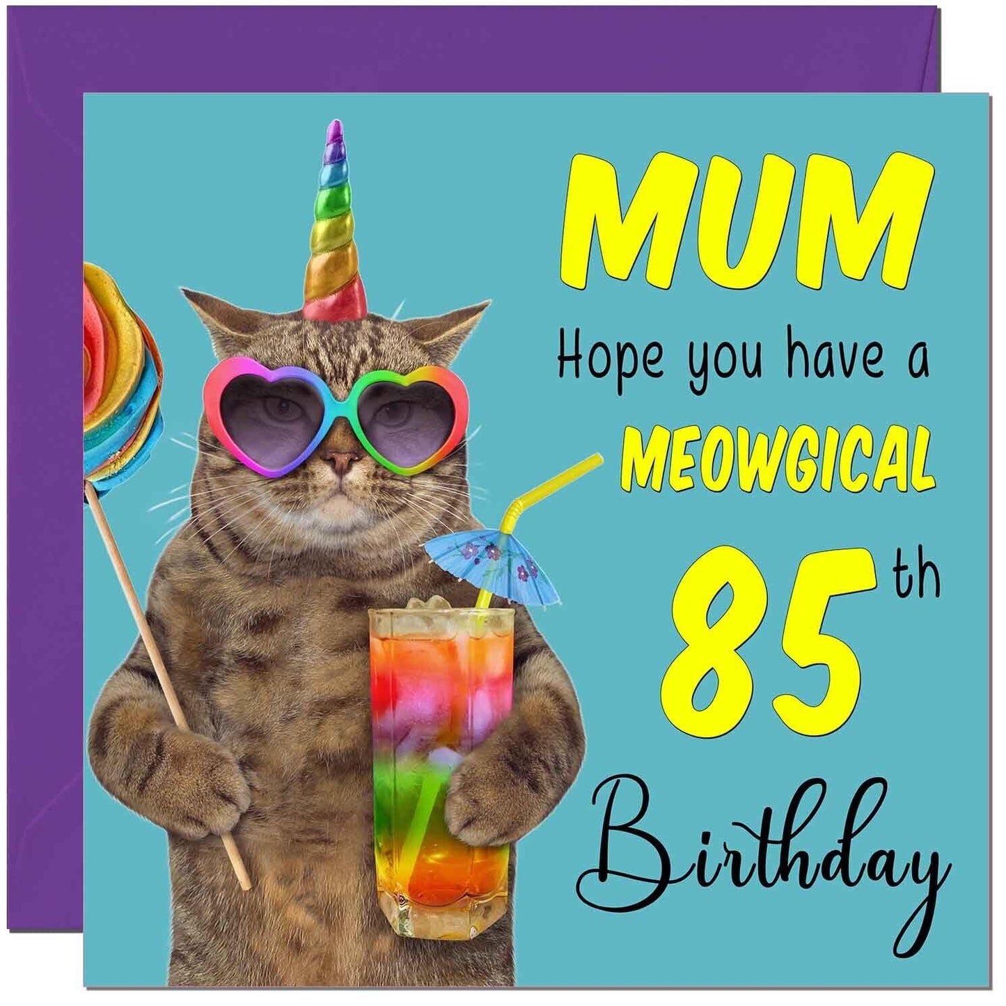 Mum Birthday Card - Meowgical Cat Funny Mom Mother