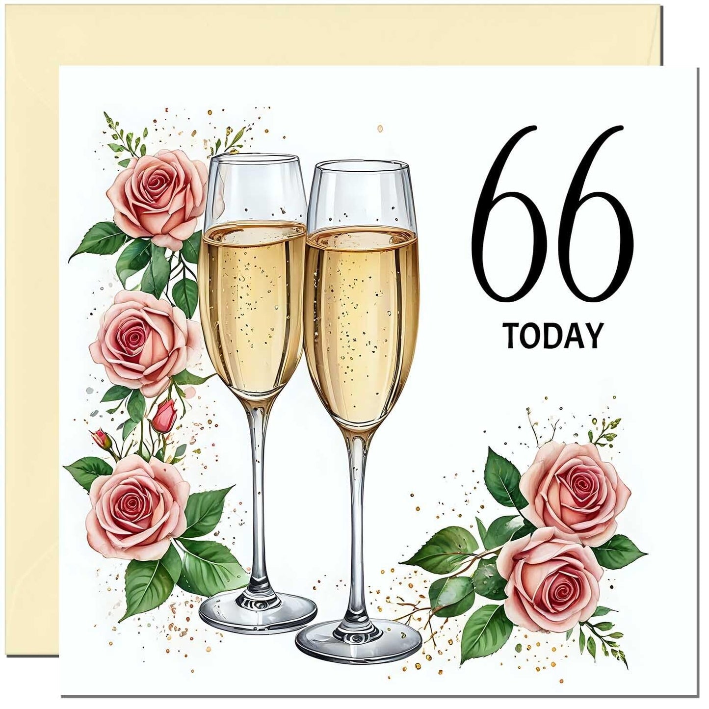 Birthday Card for women - Floral Fizz Classy Elegant