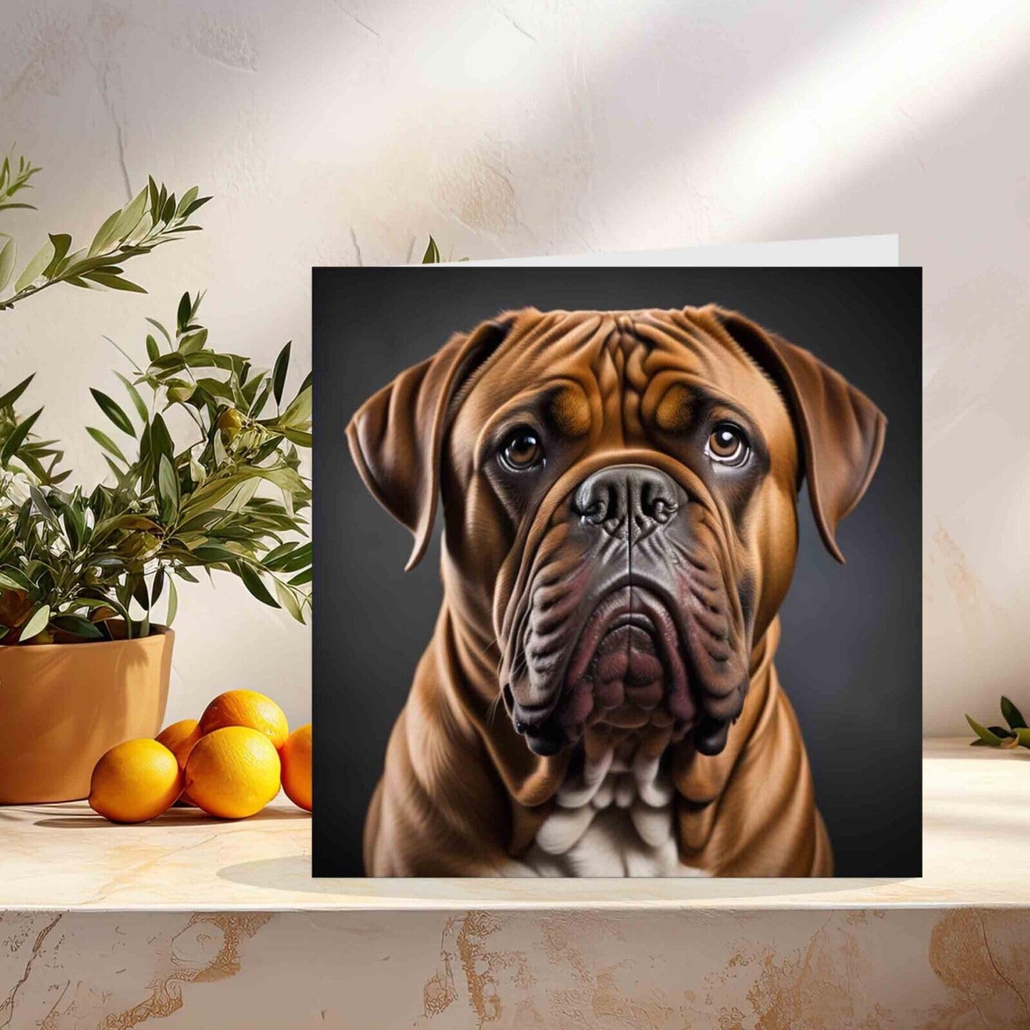 Dogue de Bordeaux Greeting Card - With Envelope 145mm x 145mm