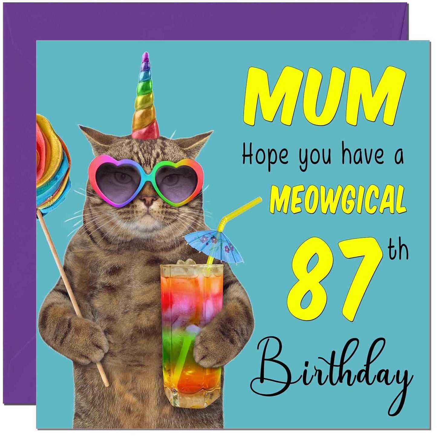 Mum Birthday Card - Meowgical Cat Funny Mom Mother