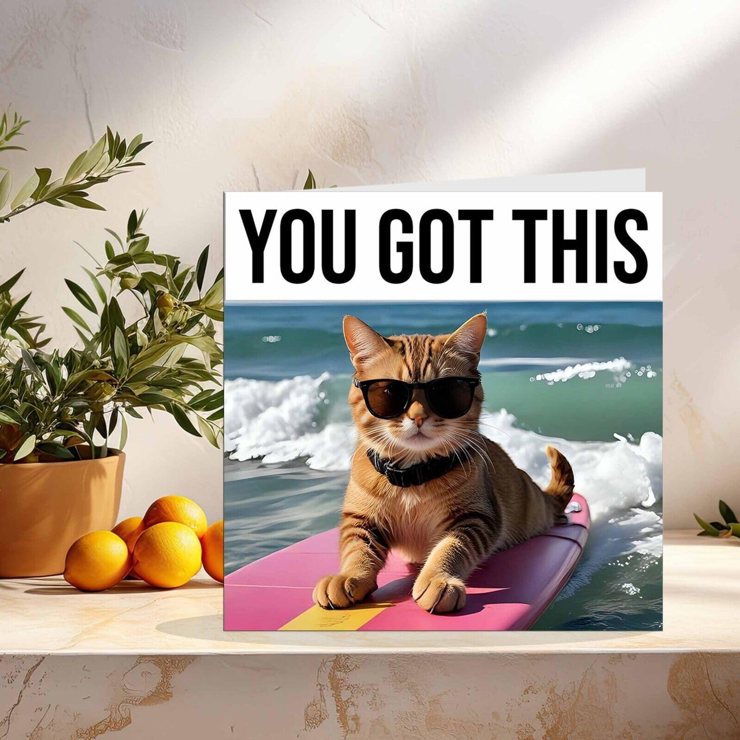 Good Luck Card You Got This - Funny Cat - Colleague Leaving Card Co Worker