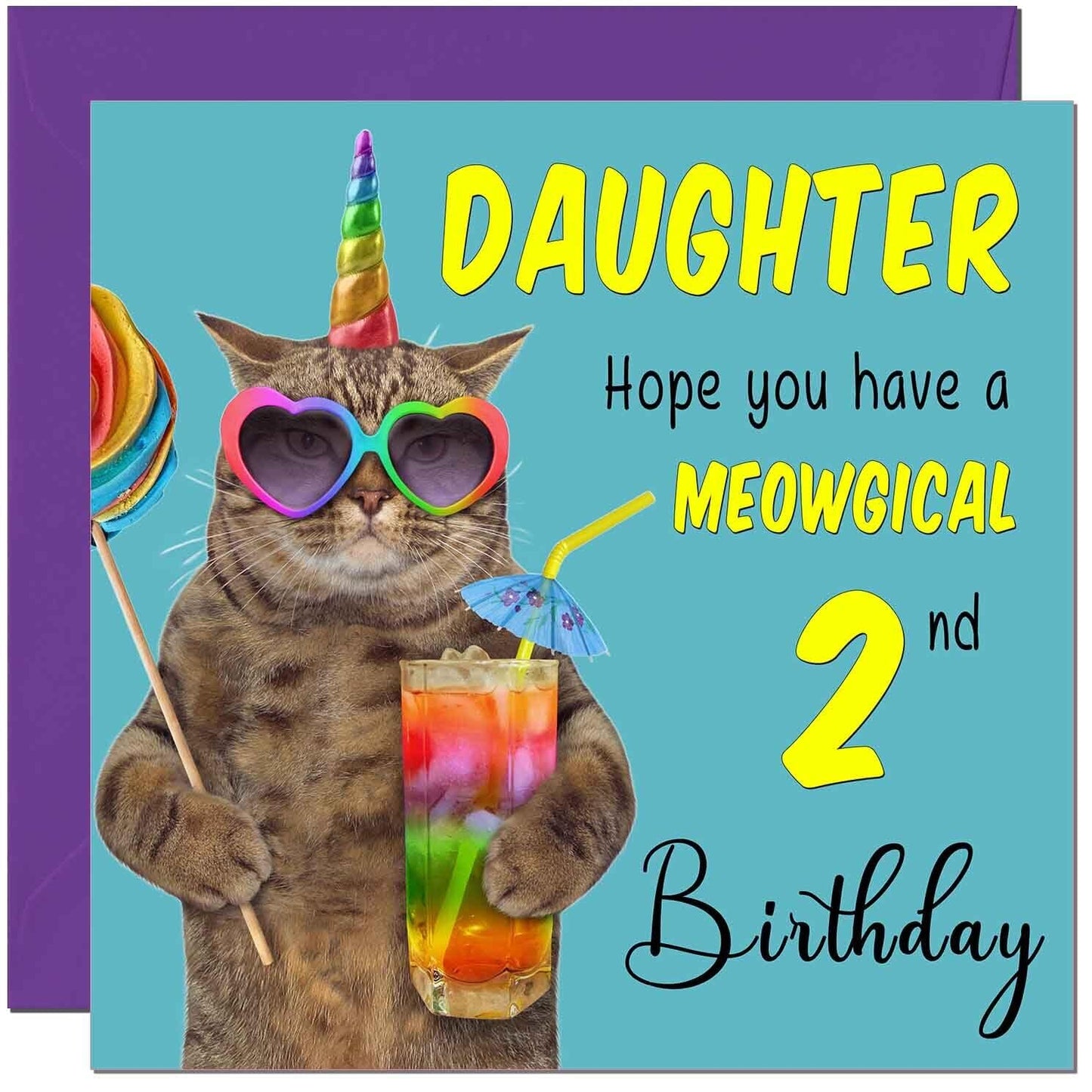 Daughter Birthday Card - Meowgical Cat Funny