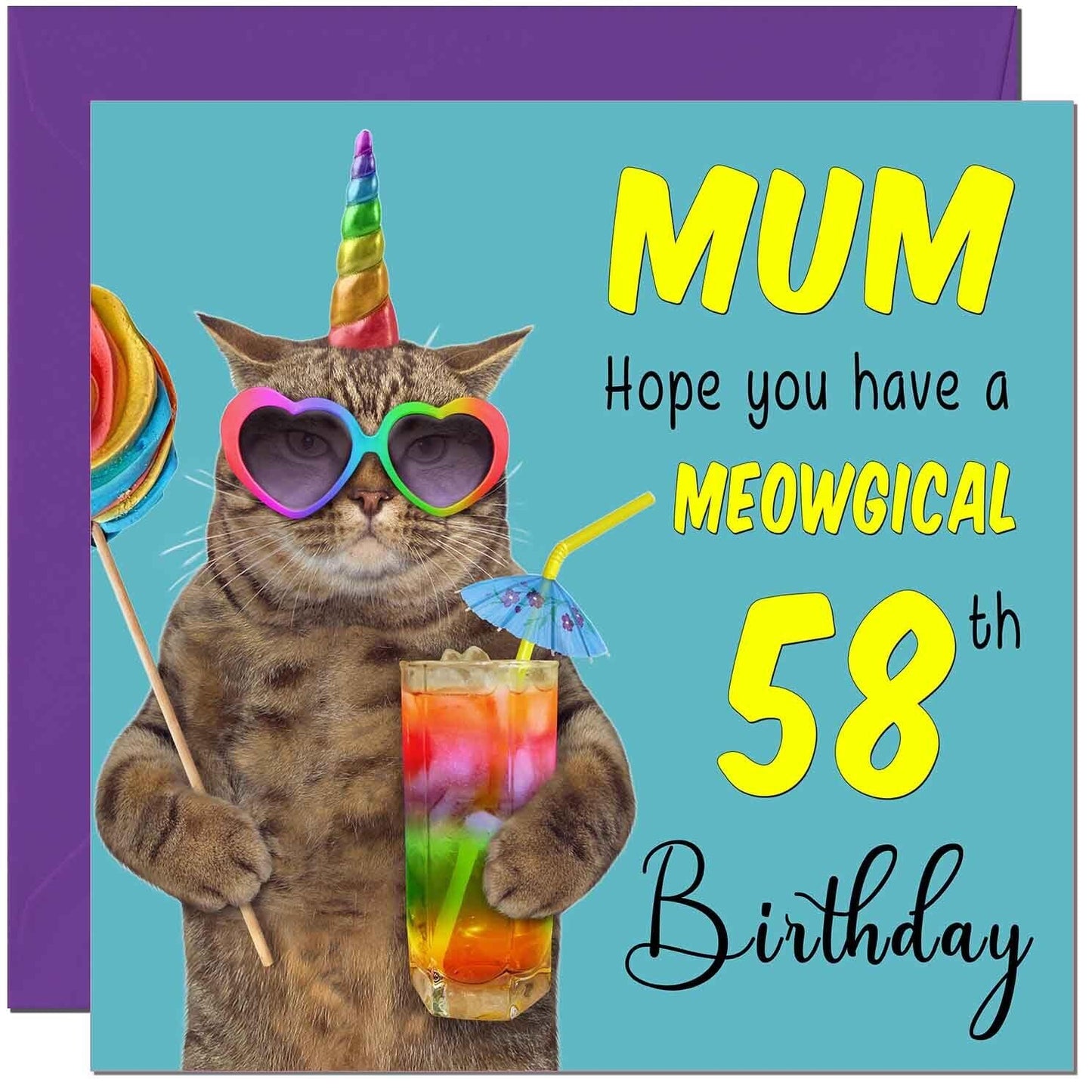 Mum Birthday Card - Meowgical Cat Funny Mom Mother